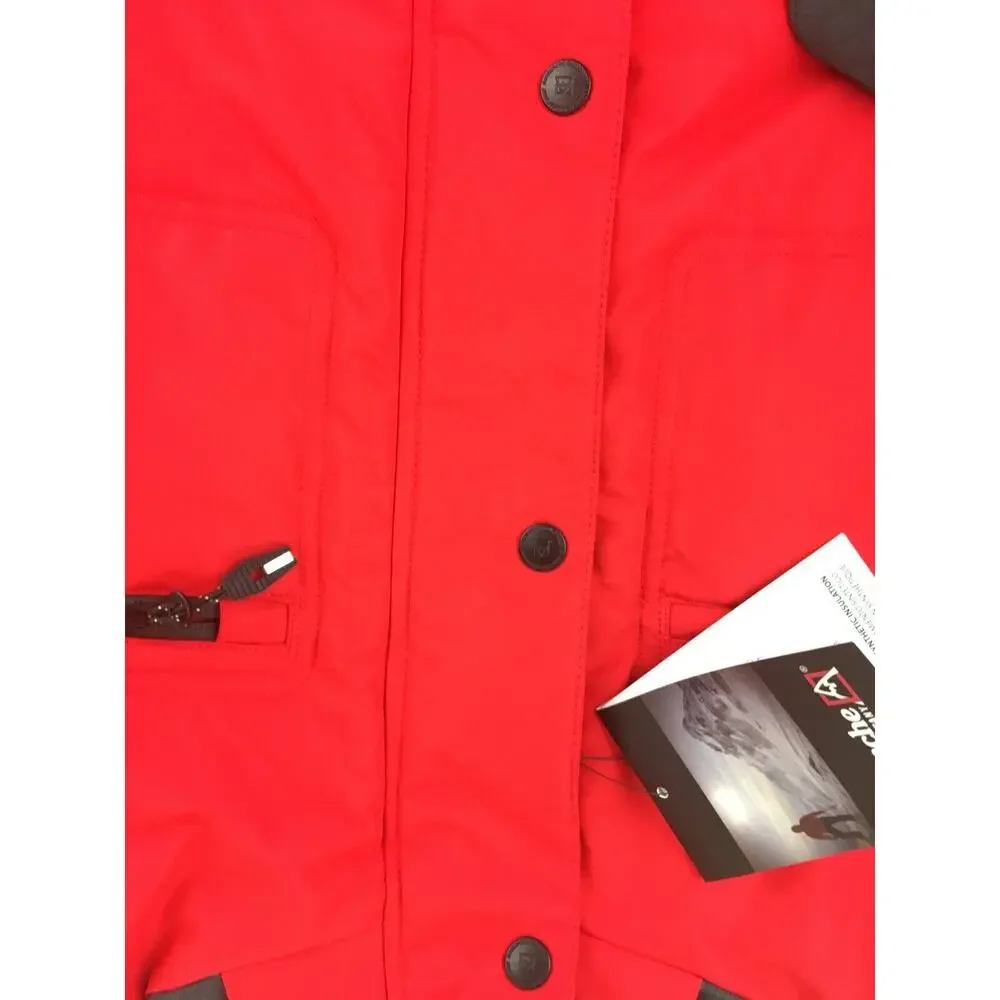 Avalanche outdoor company Men's coat Ski Jacket NEW Red Gray Detachable Hood